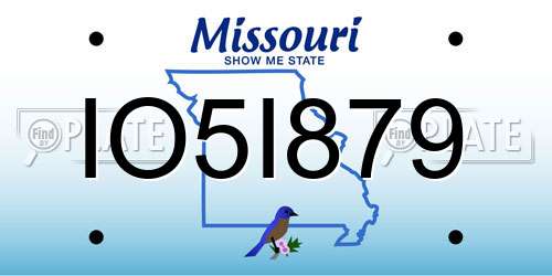 IO5I879 Missouri License Plate