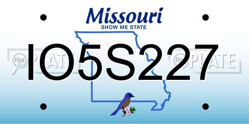 IO5S227 Missouri License Plate