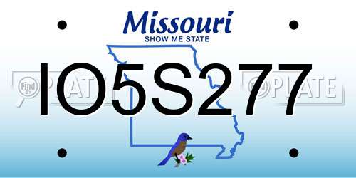 IO5S277 Missouri License Plate
