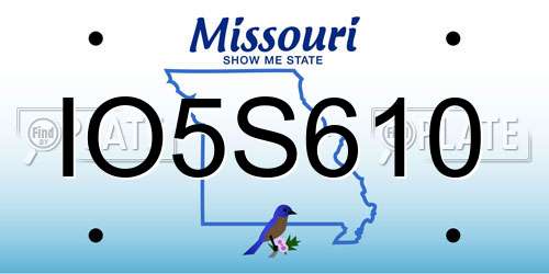 IO5S610 Missouri License Plate