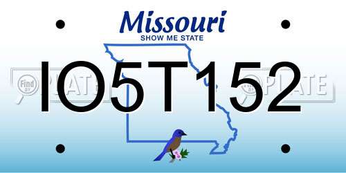 IO5T152 Missouri License Plate
