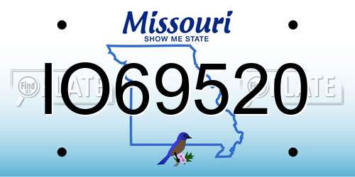 IO69520 Missouri License Plate