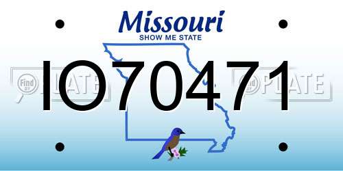 IO70471 Missouri License Plate