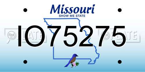 IO75275 Missouri License Plate
