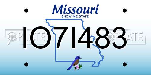 IO7I483 Missouri License Plate
