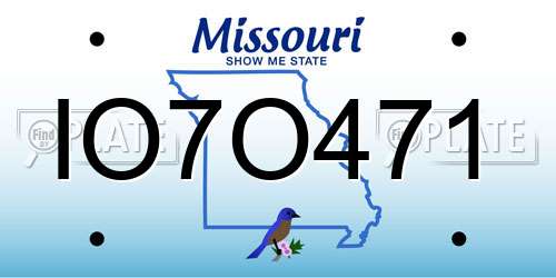 IO7O471 Missouri License Plate