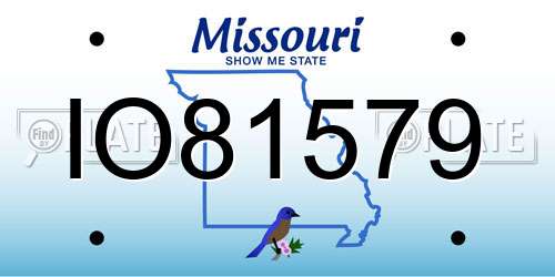 IO81579 Missouri License Plate