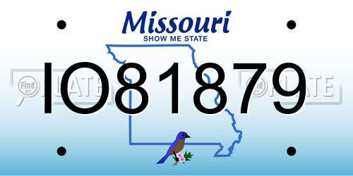IO81879 Missouri License Plate