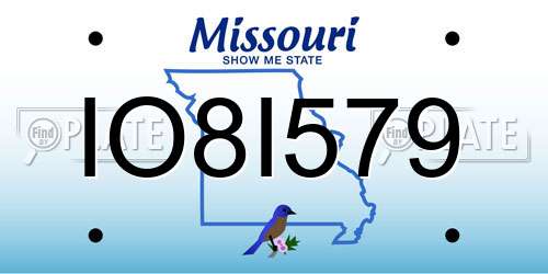 IO8I579 Missouri License Plate