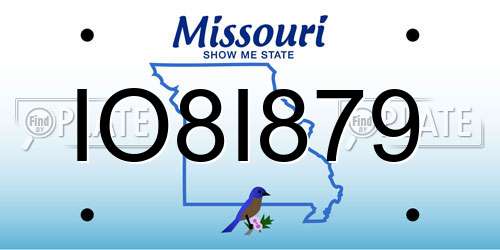 IO8I879 Missouri License Plate