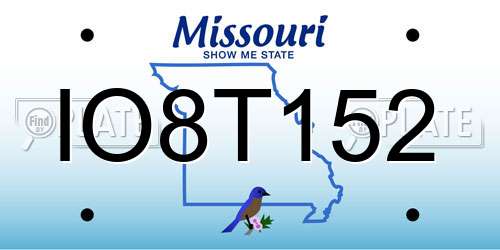 IO8T152 Missouri License Plate