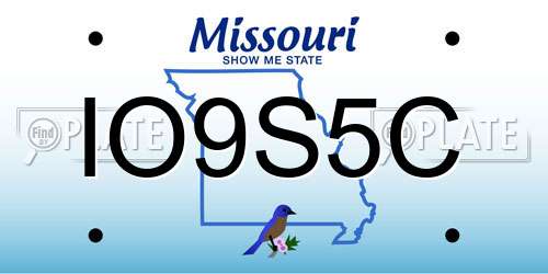 IO9S5C Missouri License Plate