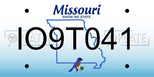 IO9T041 Missouri License Plate