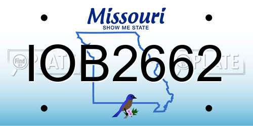 IOB2662 Missouri License Plate