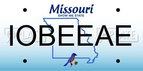 IOBEEAE Missouri License Plate