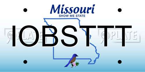 IOBSTTT Missouri License Plate