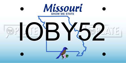IOBY52 Missouri License Plate