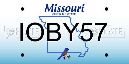 IOBY57 Missouri License Plate