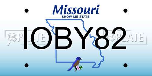 IOBY82 Missouri License Plate