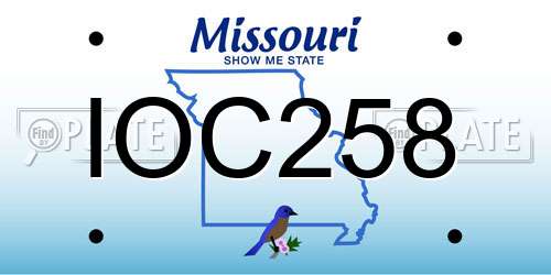 IOC258 Missouri License Plate