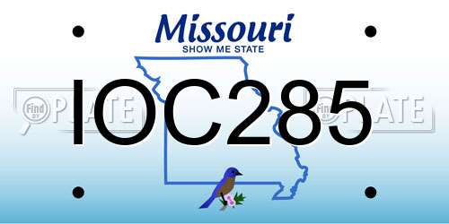 IOC285 Missouri License Plate