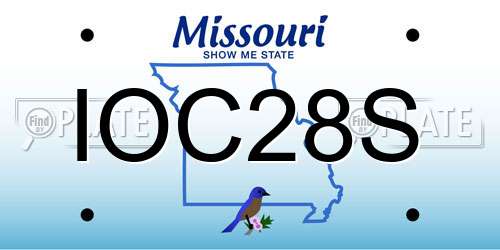 IOC28S Missouri License Plate