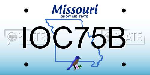 IOC75B Missouri License Plate