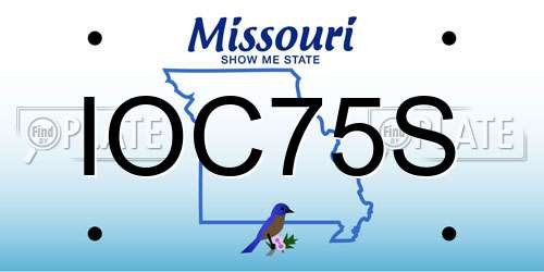 IOC75S Missouri License Plate