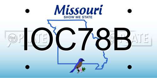 IOC78B Missouri License Plate