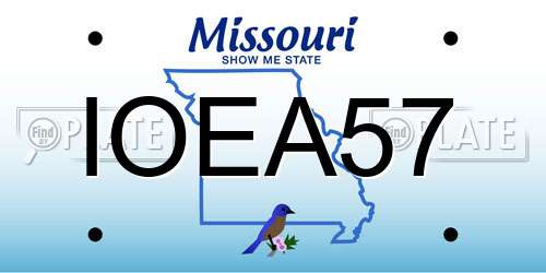 IOEA57 Missouri License Plate
