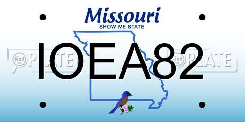 IOEA82 Missouri License Plate