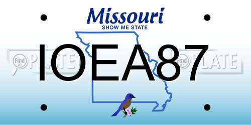 IOEA87 Missouri License Plate
