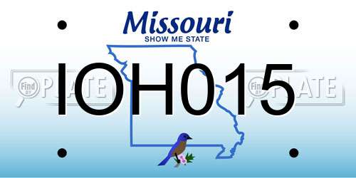 IOH015 Missouri License Plate