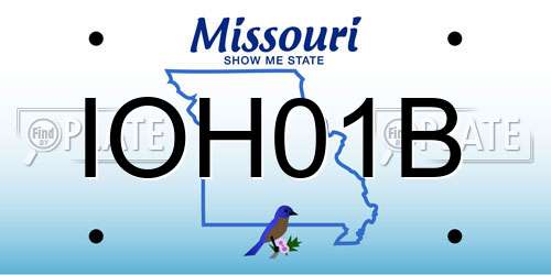 IOH01B Missouri License Plate