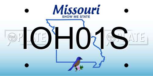 IOH01S Missouri License Plate