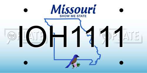 IOH1111 Missouri License Plate
