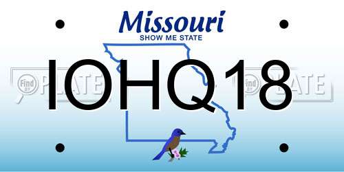 IOHQ18 Missouri License Plate
