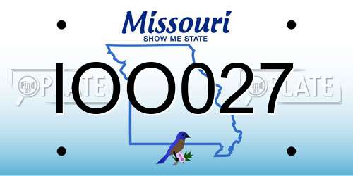 IOO027 Missouri License Plate