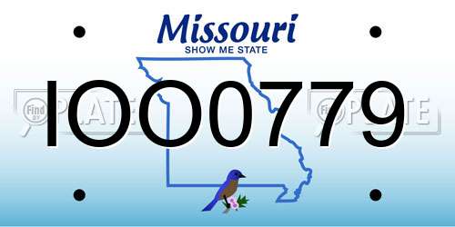 IOO0779 Missouri License Plate