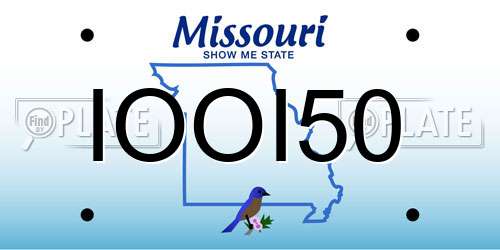 IOOI50 Missouri License Plate