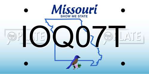 IOQ07T Missouri License Plate
