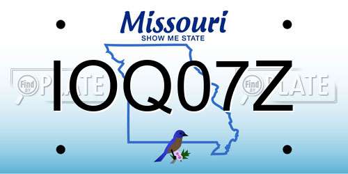 IOQ07Z Missouri License Plate