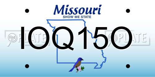 IOQ15O Missouri License Plate