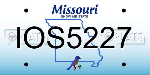 IOS5227 Missouri License Plate