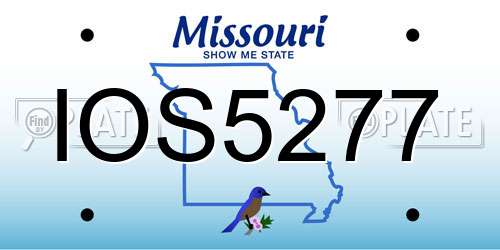IOS5277 Missouri License Plate