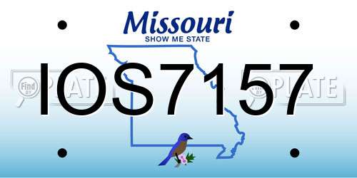 IOS7157 Missouri License Plate