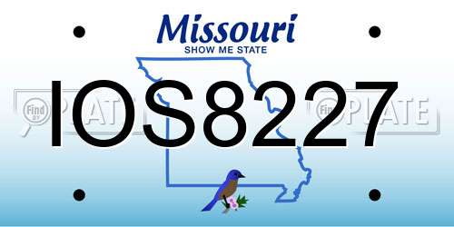 IOS8227 Missouri License Plate