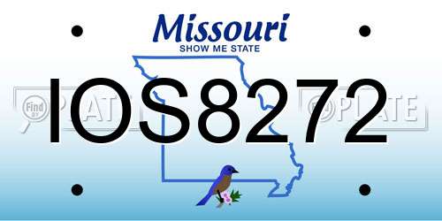 IOS8272 Missouri License Plate