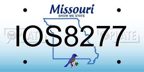 IOS8277 Missouri License Plate