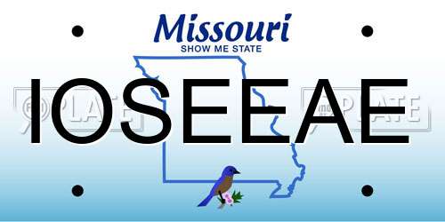 IOSEEAE Missouri License Plate